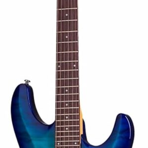 Schecter C-6 Plus Ocean Blue Burst Electric Guitar
