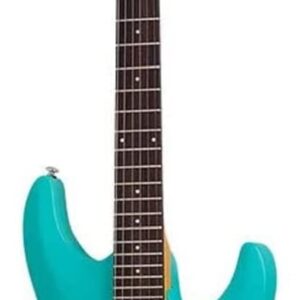 Schecter C-6 Deluxe Satin Aqua Electric Guitar