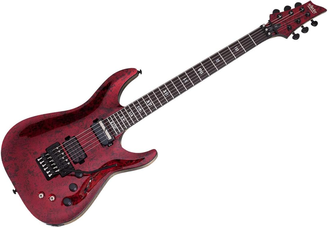 Schecter C-1 Apocalisse con Floyd Rose & Sustainiac - Red Reign